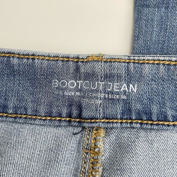 NEW Chicos Bootcut Jeans 16R 3R High Rise Flare Denim Stretch Light Wash $89 - Picture 3 of 13